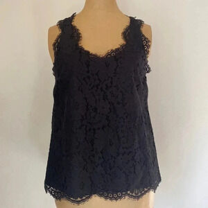 Joie sz XS lace tank blouse black excellent condition
